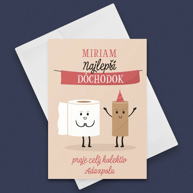 Meno A Podpis: Najlepší Dôchodok - Kartička S Prianiami