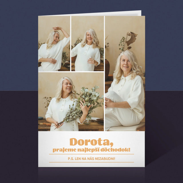 Fotokoláž: Najlepší Dôchodok - Kartička S Prianiami