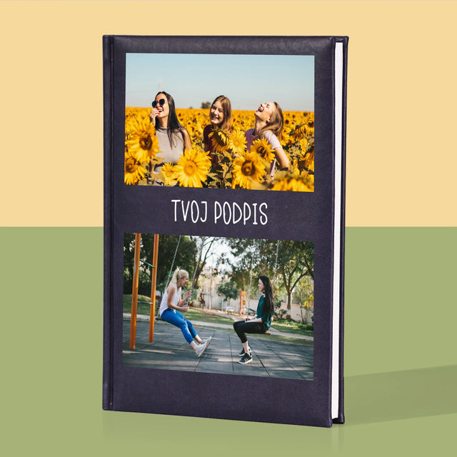 Fotokoláž: 2 Fotografie A Podpis - Zápisník