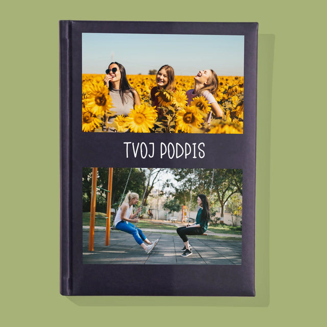 Fotokoláž: 2 Fotografie A Podpis - Zápisník