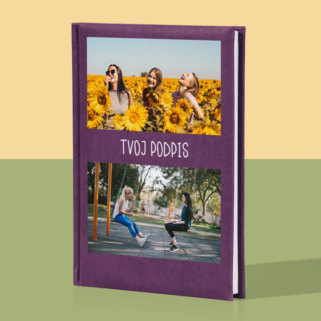 Fotokoláž: 2 Fotografie A Podpis - Zápisník