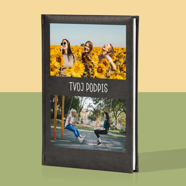 Fotokoláž: 2 Fotografie A Podpis - Zápisník