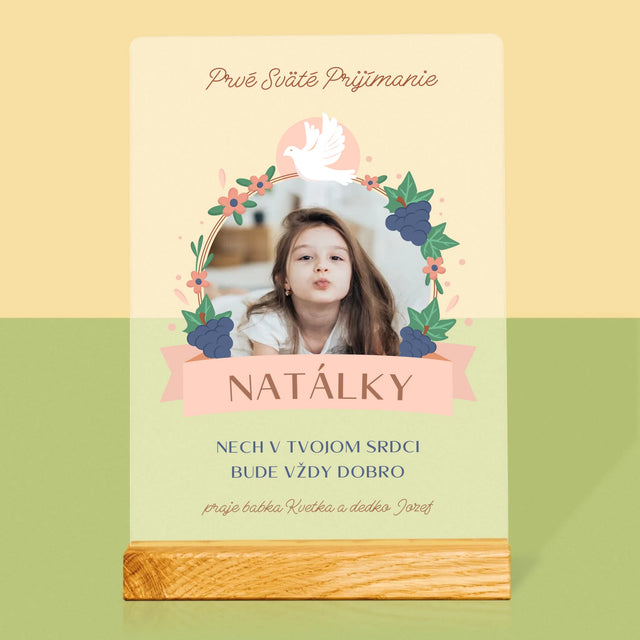 Fotografia A Podpis: Dobro V Srdci Prijímanie - Tlač Na Akrylové Sklo (Vertikálne)