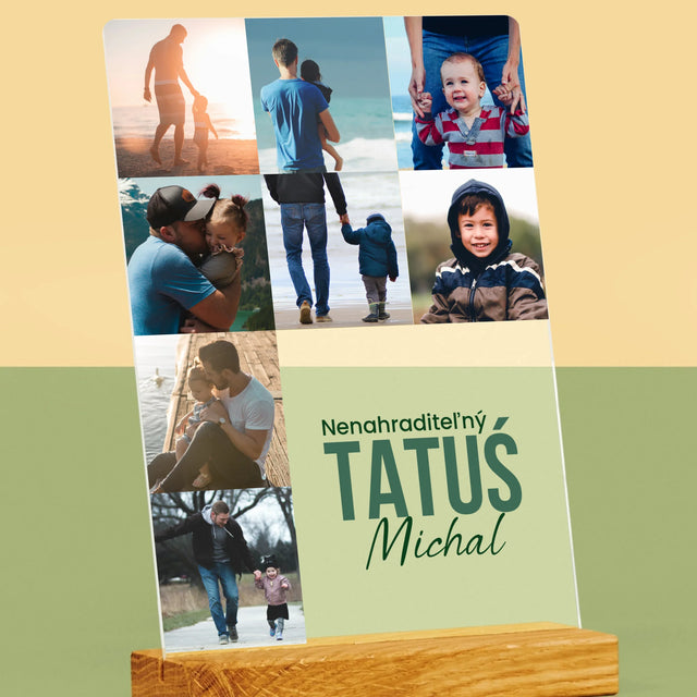 Fotokoláž: Nenahraditeľný Otecko - Tlač Na Akrylové Sklo (Vertikálne)