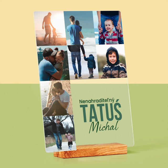 Fotokoláž: Nenahraditeľný Otecko - Tlač Na Akrylové Sklo (Vertikálne)