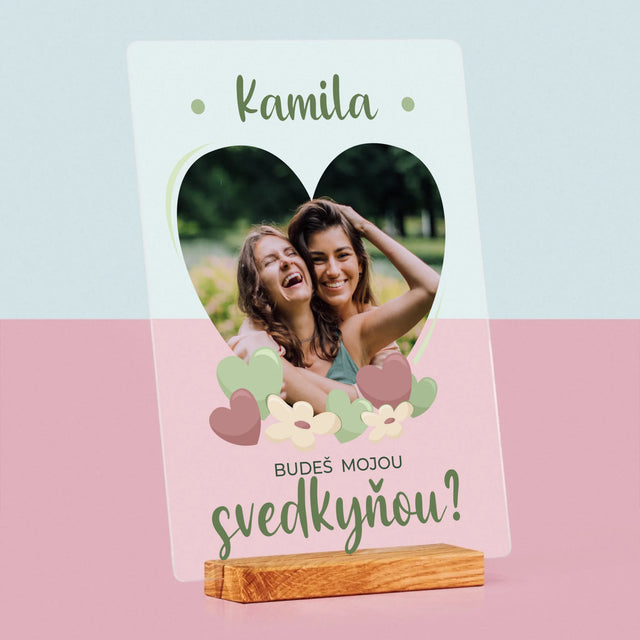 Fotografia A Podpis: Budeš Mojou Svedkyňou Kvety - Tlač Na Akrylové Sklo (Vertikálne)