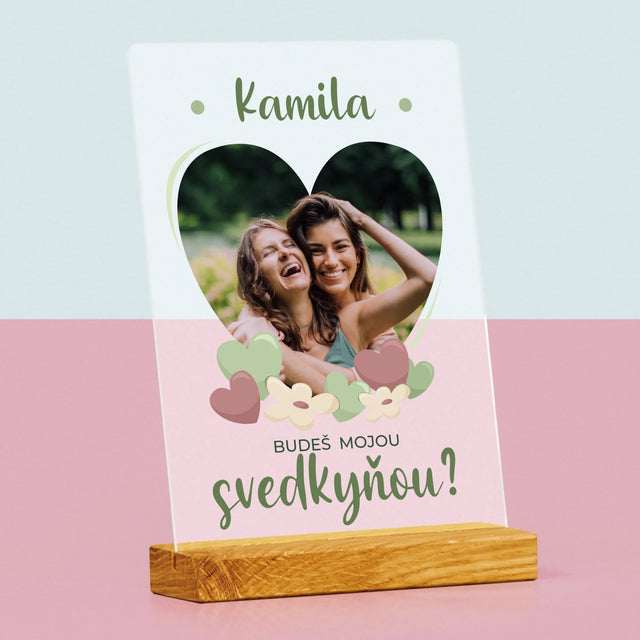 Fotografia A Podpis: Budeš Mojou Svedkyňou Kvety - Tlač Na Akrylové Sklo (Vertikálne)