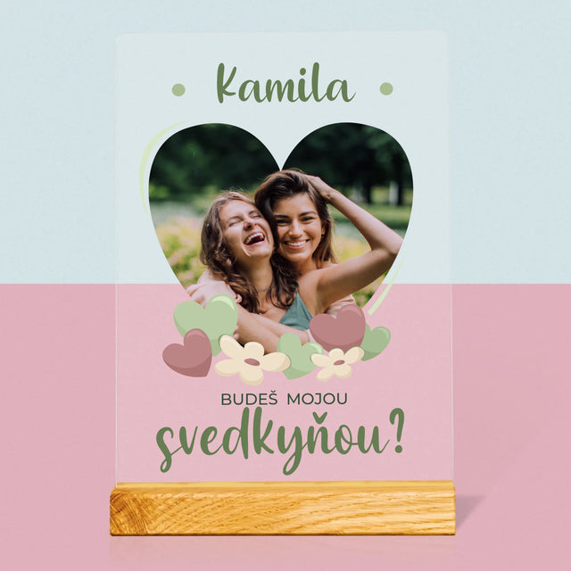 Fotografia A Podpis: Budeš Mojou Svedkyňou Kvety - Tlač Na Akrylové Sklo (Vertikálne)