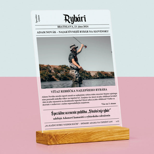 Fotografia A Podpis: Rybári - Tlač Na Akrylové Sklo (Vertikálne)