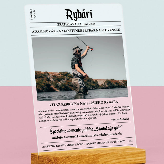 Fotografia A Podpis: Rybári - Tlač Na Akrylové Sklo (Vertikálne)