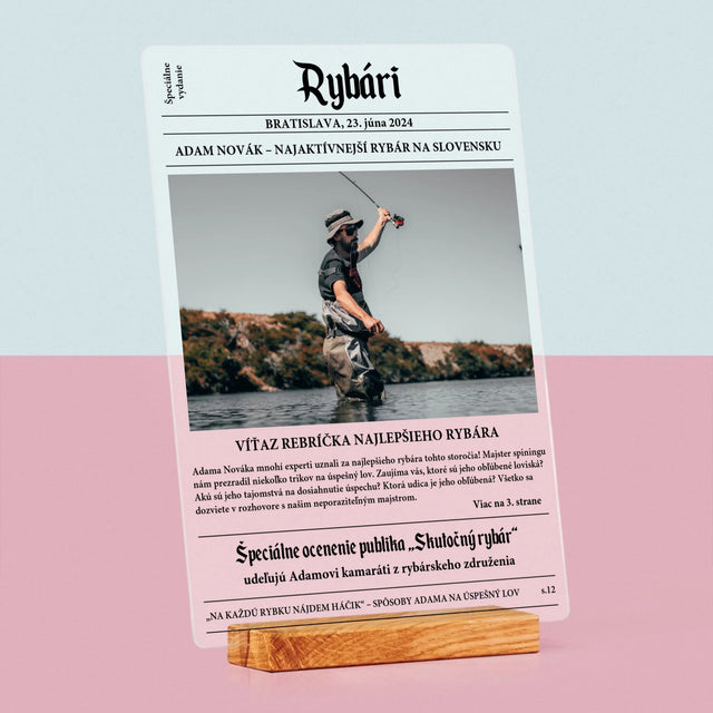 Fotografia A Podpis: Rybári - Tlač Na Akrylové Sklo (Vertikálne)