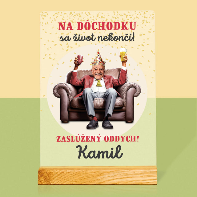 Tvoja Postava: Dôchodok – Zavŕšenie Kariéry - Tlač Na Akrylové Sklo (Vertikálne)