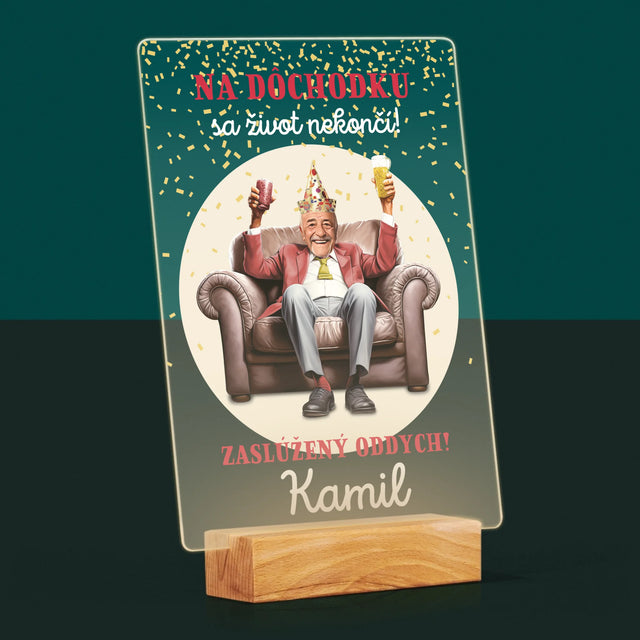 Tvoja Postava: Dôchodok – Zavŕšenie Kariéry - Tlač Na Akrylové Sklo (Vertikálne)