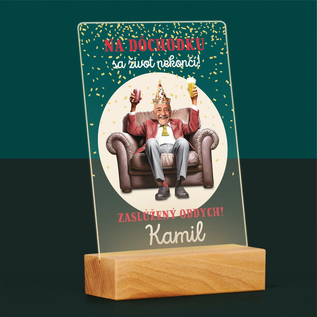 Tvoja Postava: Dôchodok – Zavŕšenie Kariéry - Tlač Na Akrylové Sklo (Vertikálne)