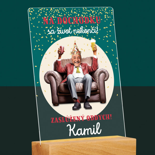 Tvoja Postava: Dôchodok – Zavŕšenie Kariéry - Tlač Na Akrylové Sklo (Vertikálne)