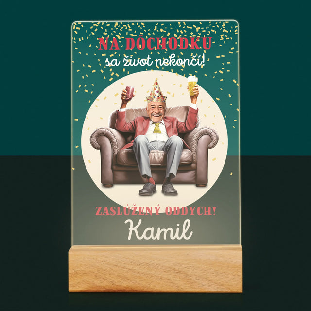 Tvoja Postava: Dôchodok – Zavŕšenie Kariéry - Tlač Na Akrylové Sklo (Vertikálne)