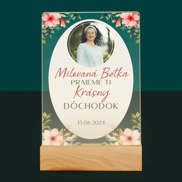 Fotografia A Podpis: Najlepší Dôchodok - Tlač Na Akrylové Sklo (Vertikálne)