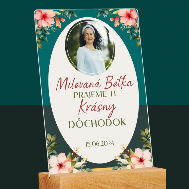 Fotografia A Podpis: Najlepší Dôchodok - Tlač Na Akrylové Sklo (Vertikálne)