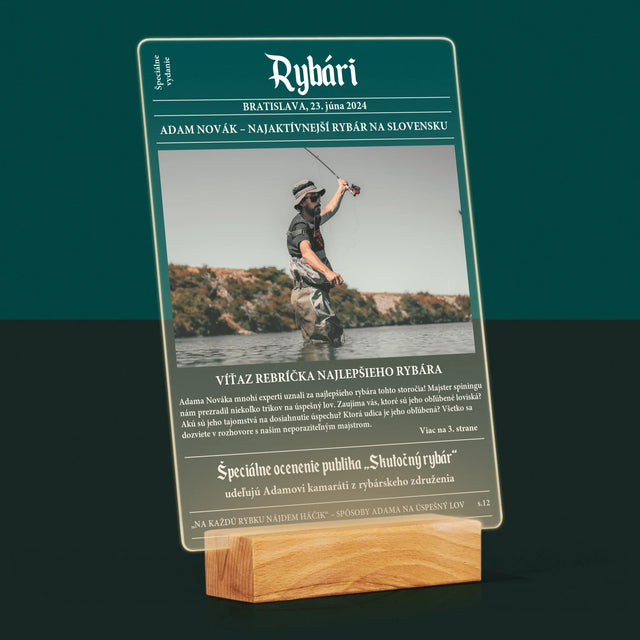 Fotografia A Podpis: Rybári - Tlač Na Akrylové Sklo (Vertikálne)