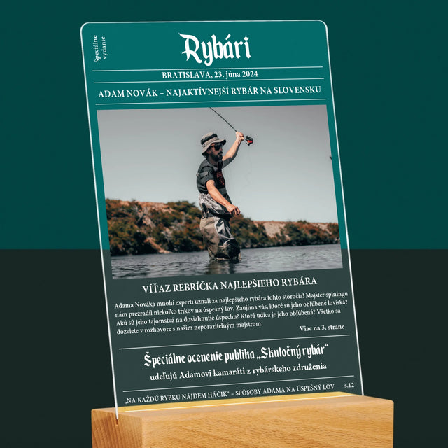 Fotografia A Podpis: Rybári - Tlač Na Akrylové Sklo (Vertikálne)