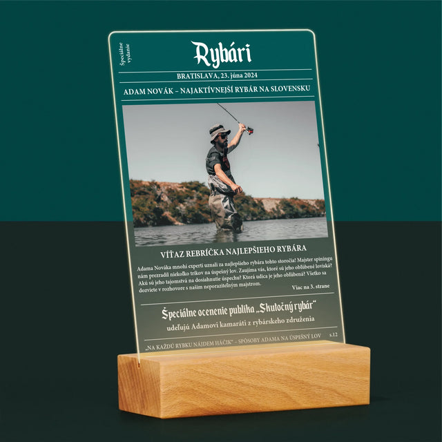 Fotografia A Podpis: Rybári - Tlač Na Akrylové Sklo (Vertikálne)