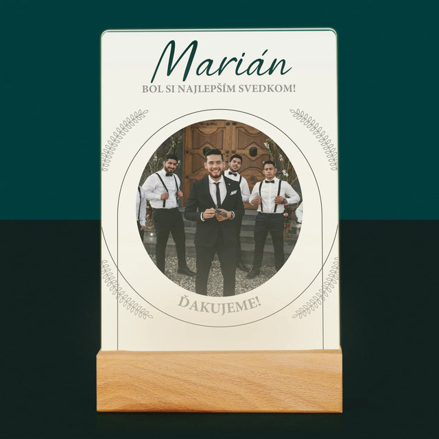 Fotografia A Podpis: Bol Si Najlepším Svedkom - Tlač Na Akrylové Sklo (Vertikálne)