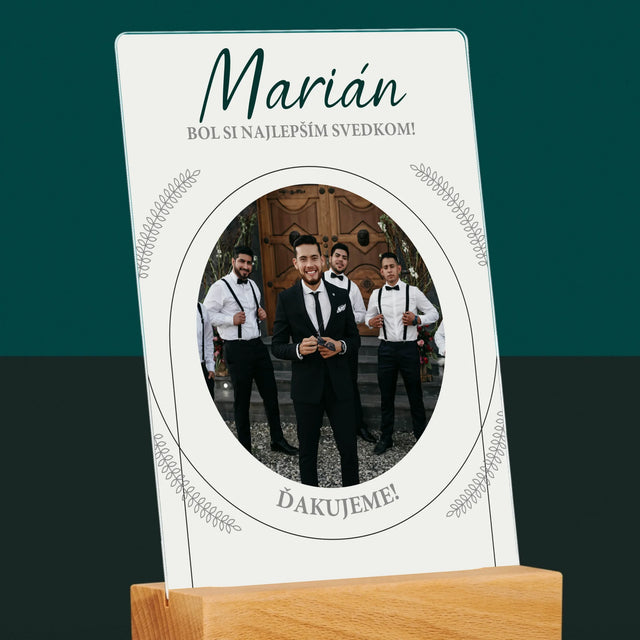 Fotografia A Podpis: Bol Si Najlepším Svedkom - Tlač Na Akrylové Sklo (Vertikálne)