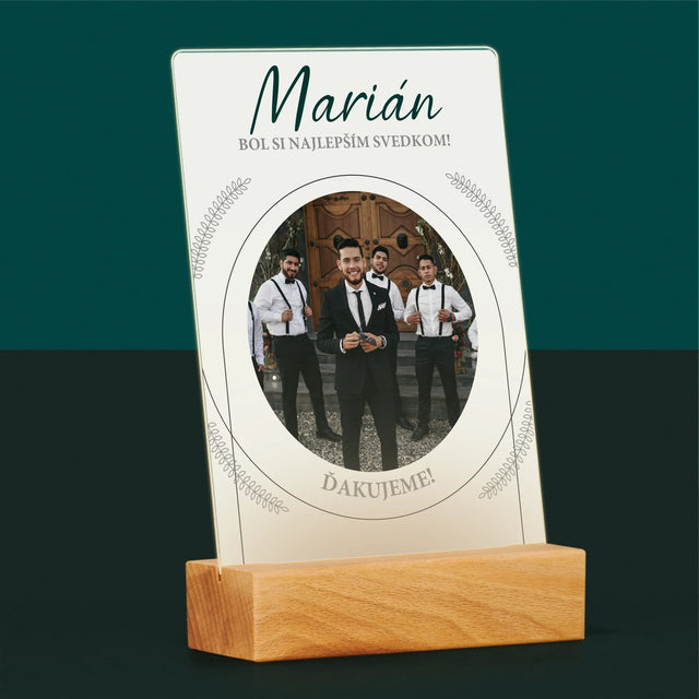 Fotografia A Podpis: Bol Si Najlepším Svedkom - Tlač Na Akrylové Sklo (Vertikálne)