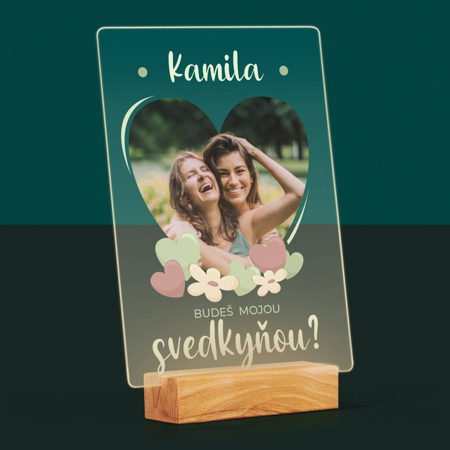 Fotografia A Podpis: Budeš Mojou Svedkyňou Kvety - Tlač Na Akrylové Sklo (Vertikálne)