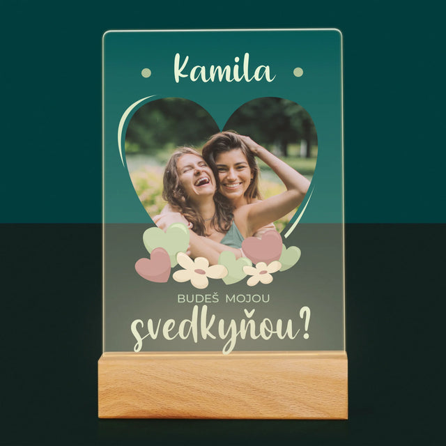 Fotografia A Podpis: Budeš Mojou Svedkyňou Kvety - Tlač Na Akrylové Sklo (Vertikálne)