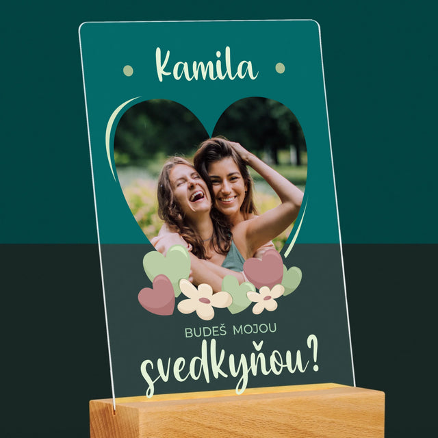 Fotografia A Podpis: Budeš Mojou Svedkyňou Kvety - Tlač Na Akrylové Sklo (Vertikálne)