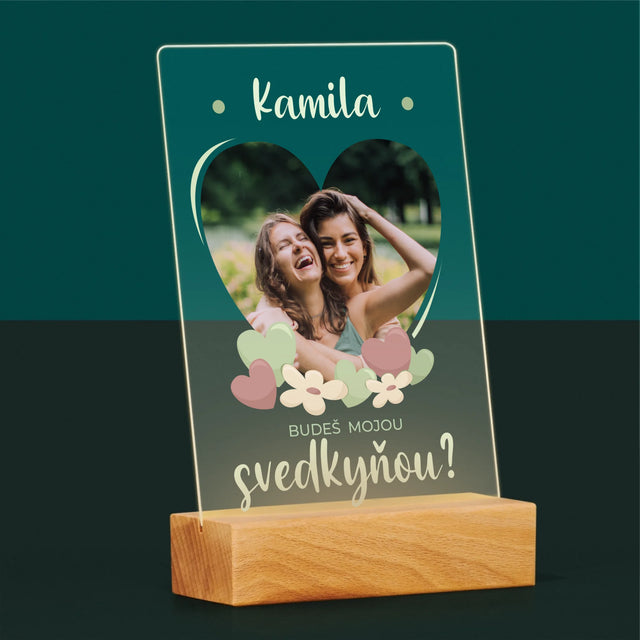 Fotografia A Podpis: Budeš Mojou Svedkyňou Kvety - Tlač Na Akrylové Sklo (Vertikálne)