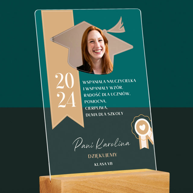 Fotografia A Podpis: Diplom Pre Učiteľa - Tlač Na Akrylové Sklo (Vertikálne)