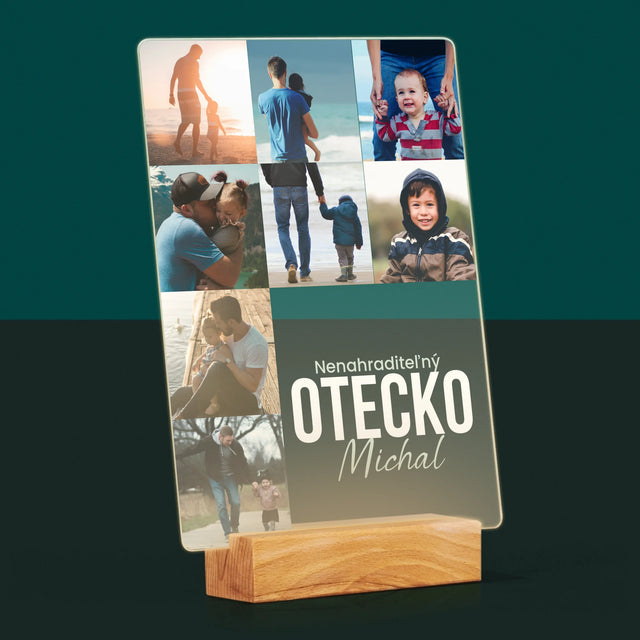 Fotokoláž: Nenahraditeľný Otecko - Tlač Na Akrylové Sklo (Vertikálne)