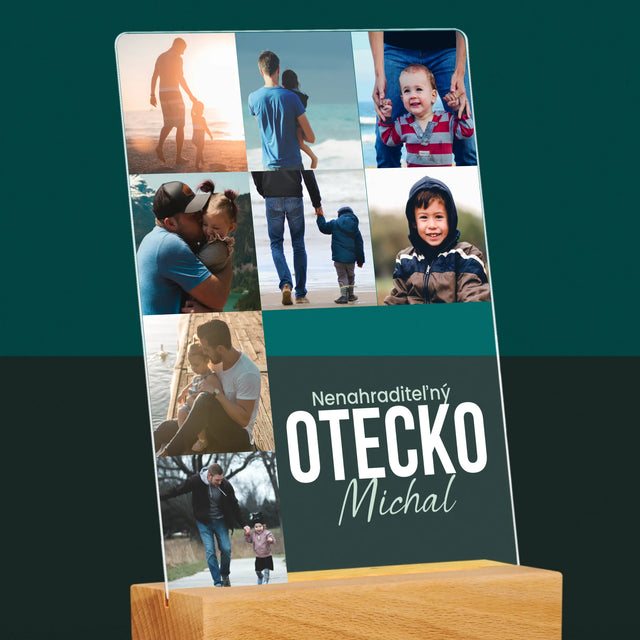 Fotokoláž: Nenahraditeľný Otecko - Tlač Na Akrylové Sklo (Vertikálne)