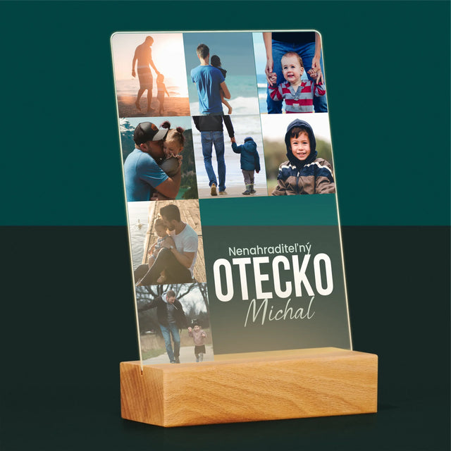 Fotokoláž: Nenahraditeľný Otecko - Tlač Na Akrylové Sklo (Vertikálne)