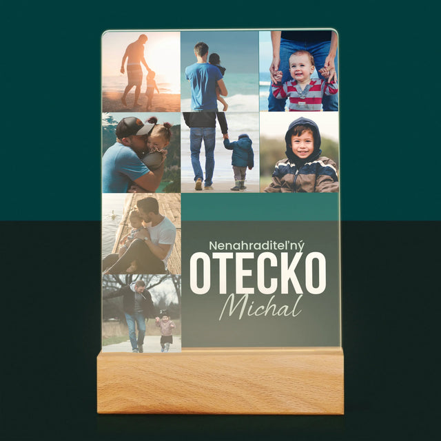 Fotokoláž: Nenahraditeľný Otecko - Tlač Na Akrylové Sklo (Vertikálne)