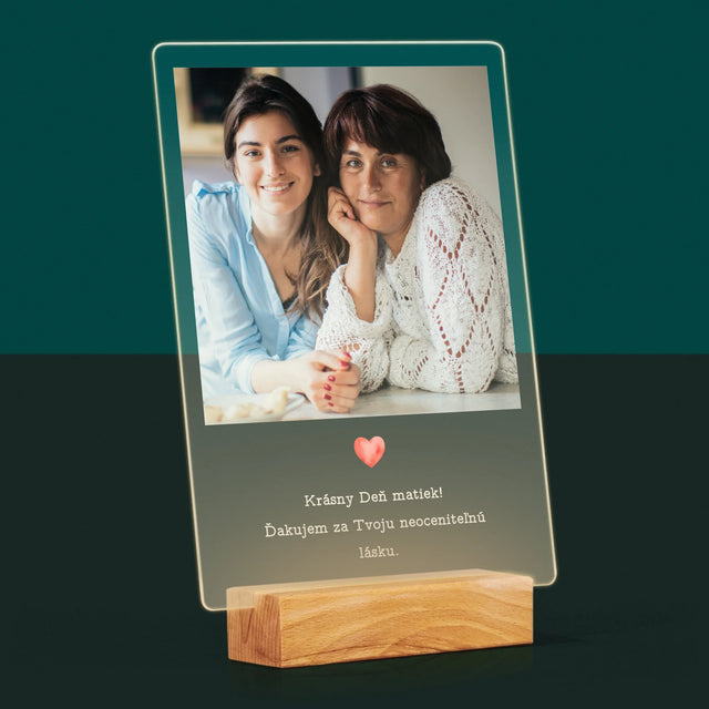 Fotografia A Podpis: Pohľadnica Pre Mamu - Tlač Na Akrylové Sklo (Vertikálne)