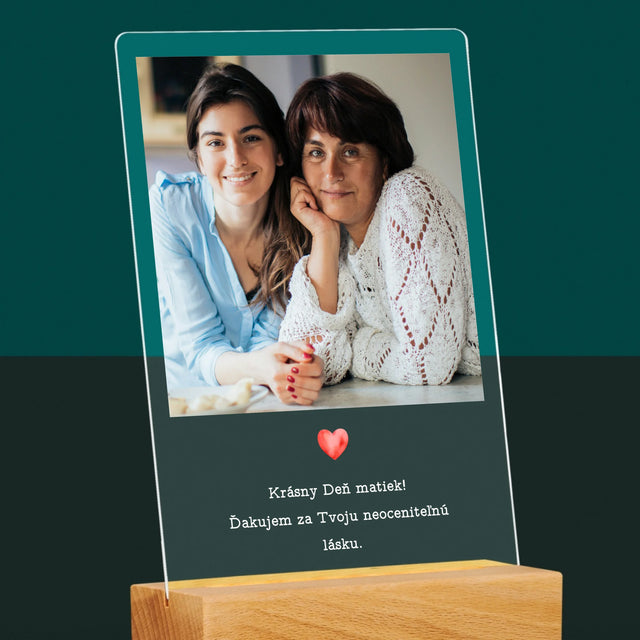 Fotografia A Podpis: Pohľadnica Pre Mamu - Tlač Na Akrylové Sklo (Vertikálne)