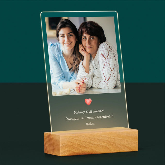 Fotografia A Podpis: Pohľadnica Pre Mamu - Tlač Na Akrylové Sklo (Vertikálne)