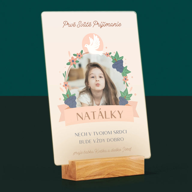 Fotografia A Podpis: Dobro V Srdci Prijímanie - Tlač Na Akrylové Sklo (Vertikálne)