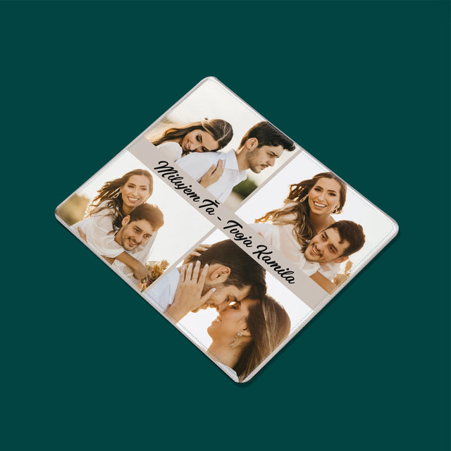 Fotokoláž: 4 Fotografie A Podpis - Podložka Pod Myš