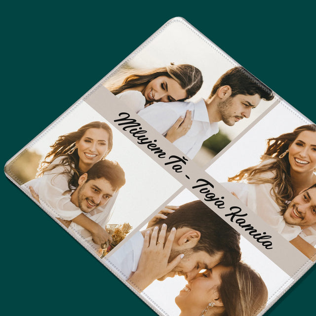 Fotokoláž: 4 Fotografie A Podpis - Podložka Pod Myš