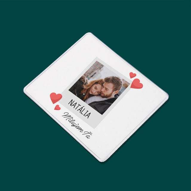 Fotografia A Podpis: Milujem Ťa Fotografia - Podložka Pod Myš