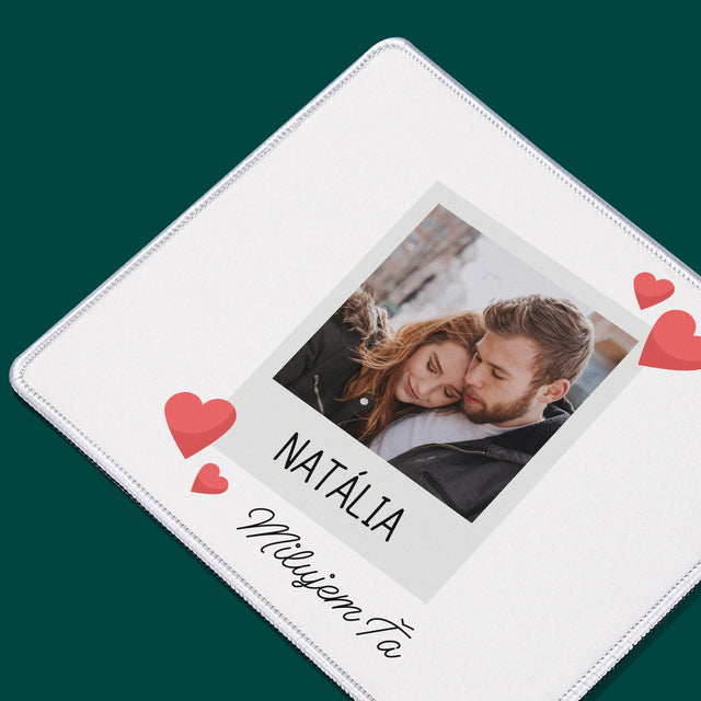 Fotografia A Podpis: Milujem Ťa Fotografia - Podložka Pod Myš