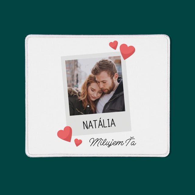 Fotografia A Podpis: Milujem Ťa Fotografia - Podložka Pod Myš