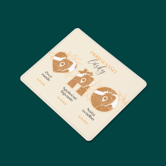 Mapa Mesta: Príbeh Našej Lásky - Podložka Pod Myš