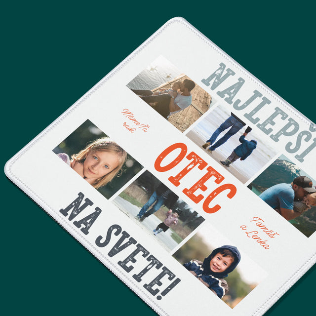 Fotokoláž: Najlepší Otec Na Svete Fotografie - Podložka Pod Myš