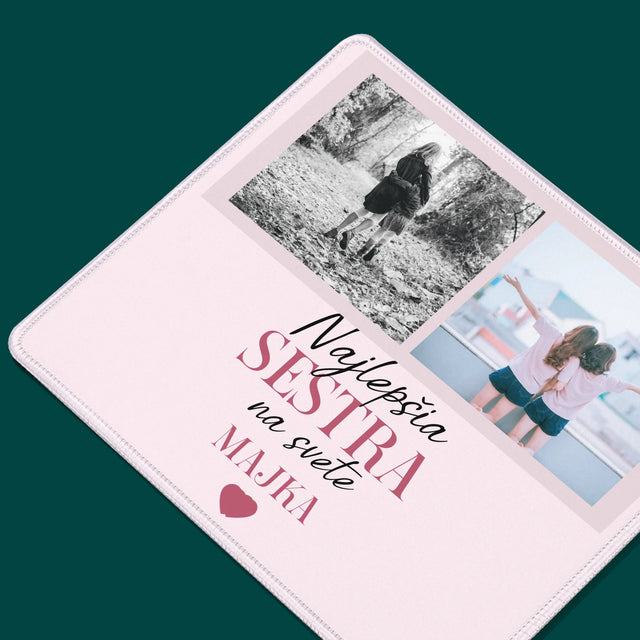 Fotokoláž: Najlepšia Sestra - Podložka Pod Myš