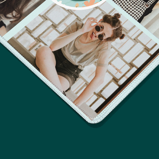 Fotokoláž: Kvetinový Monogram - Podložka Pod Myš